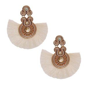 Silk Tassel Drop Earrings for Women Fun Cute